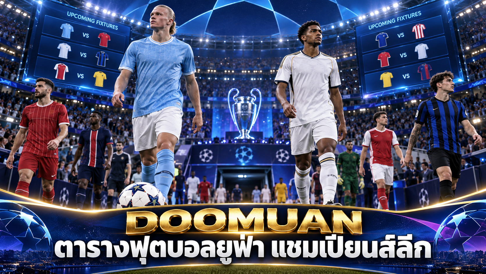 DOOMUAN ตารางฟุตบอลวันนี้ 20 ตุลาคม 2026 เช็กโปรแกรมยูฟ่า แชมเปียนส์ลีก ครบทุกคู่ พร้อมเวลาไทย