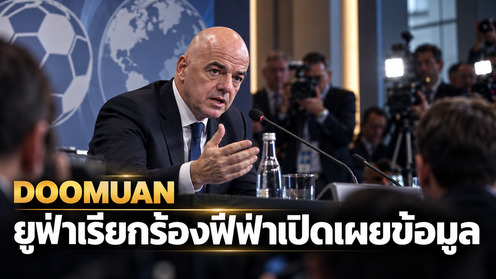 DOOMUAN เจาะประเด็นใหญ่ฟุตบอลโลก! ยูฟ่าเรียกร้องฟีฟ่าเปิดเผยข้อมูล ท่ามกลางแรงกดดันต่อ จานนี อินฟานติโน